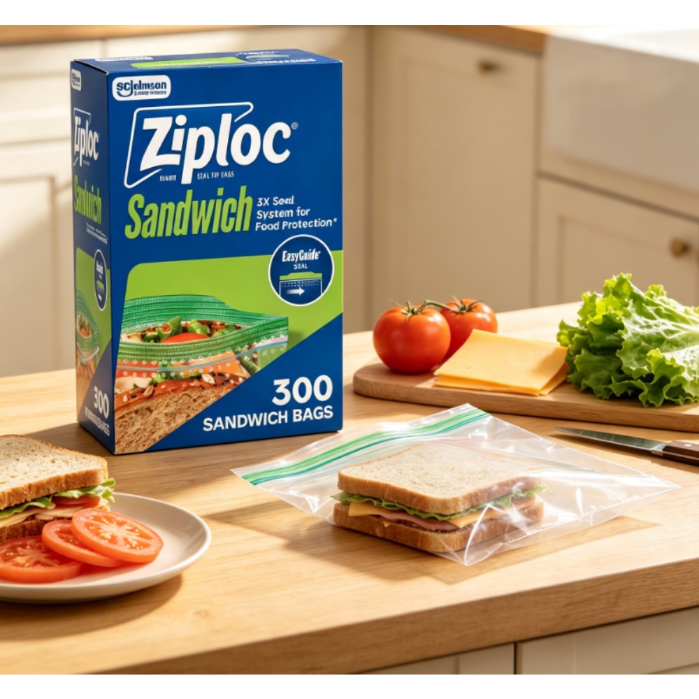Food Storage Brands - Ziploc ® Kantong Sandwich Bermerek dengan