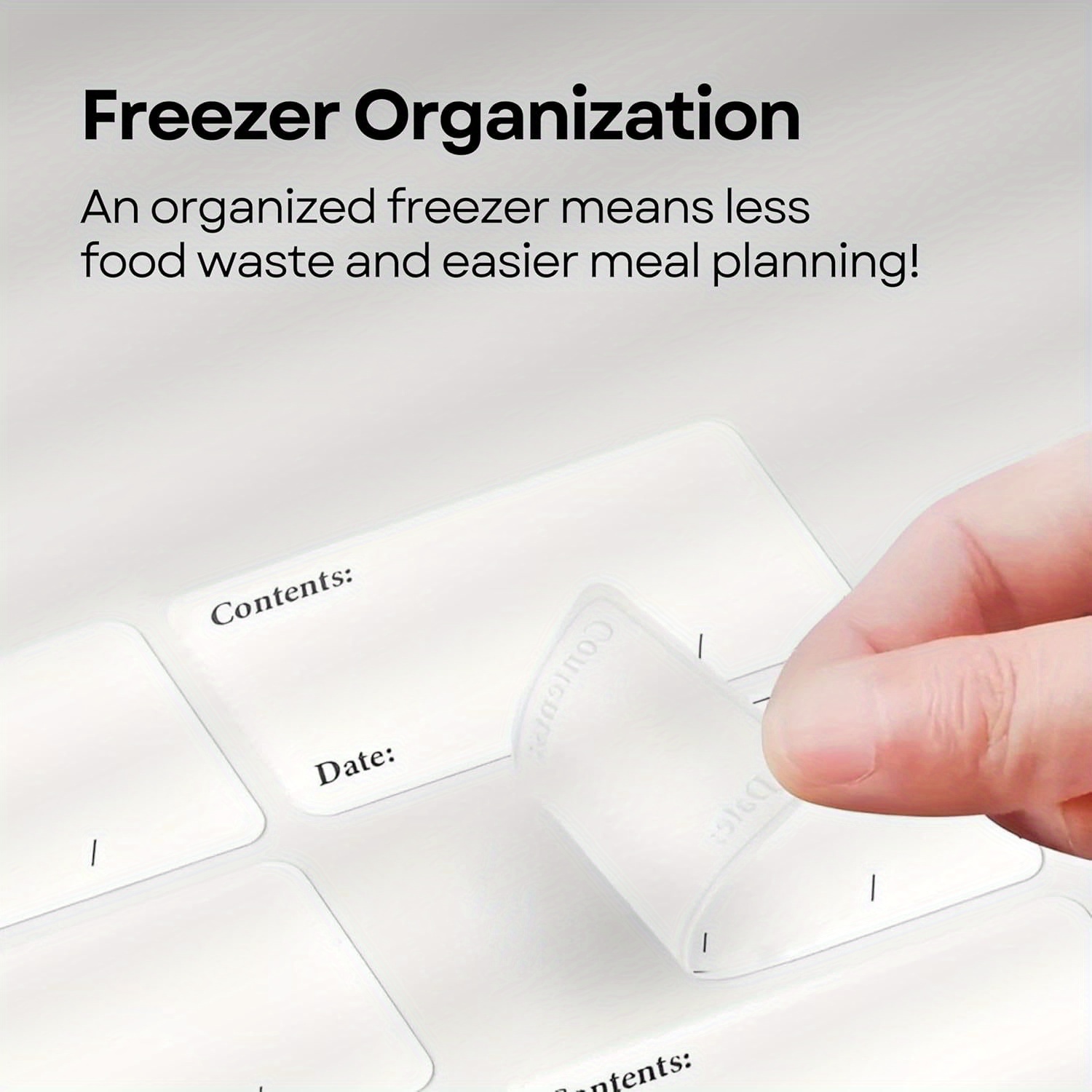Food Storage Labels - 100 Buah/10 Lembar Label Freezer Tahan