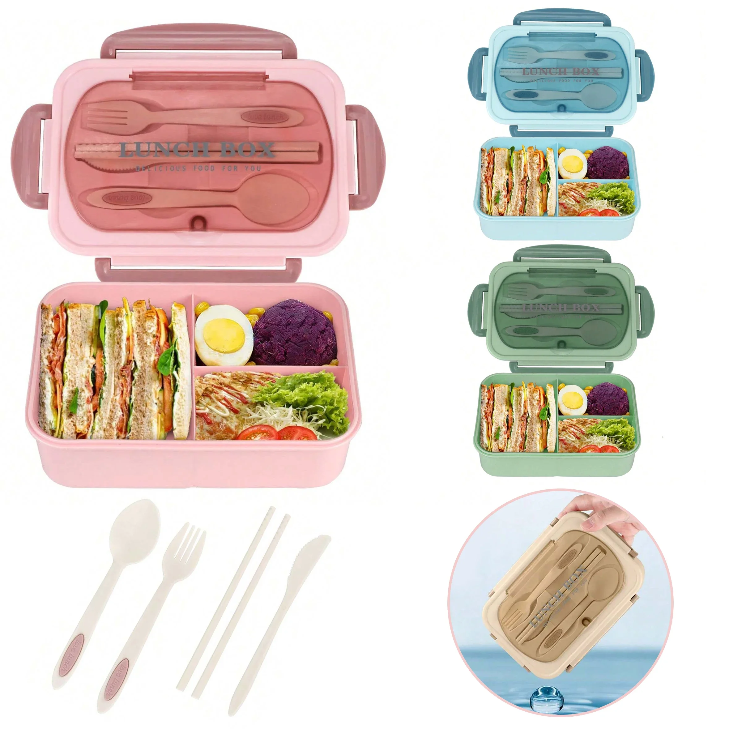 Food Storage 30 Years - Kotak Bento Dewasa dengan 3 Kompartemen