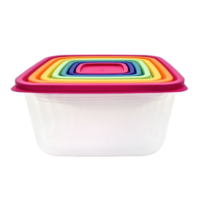 Best Food Storage - Set Wadah Penyimpanan Makanan Plastik Pelangi