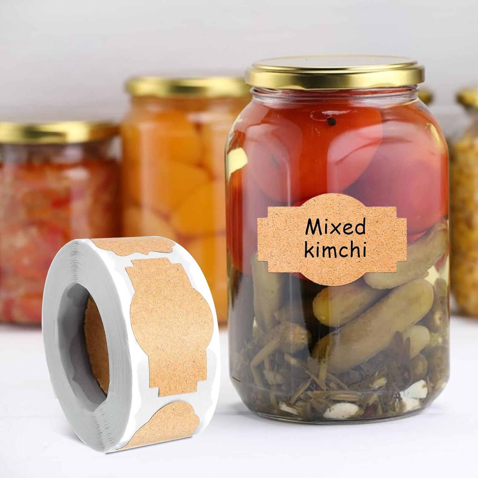 Food Storage Labels - 300 PCS Label Stiker Stoples Kosong