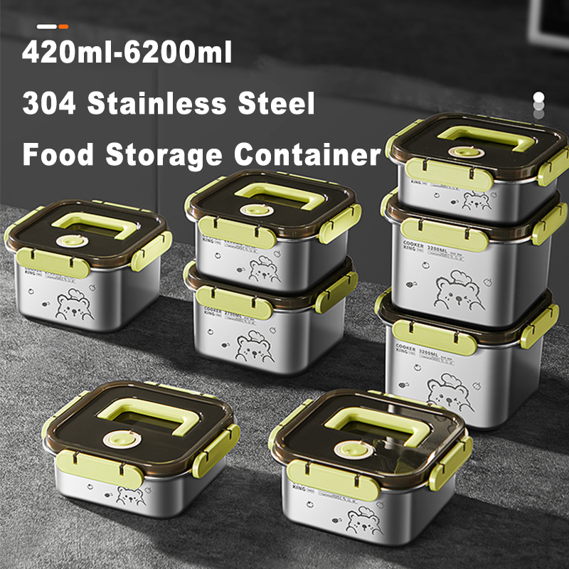 Food Storage Box Stainless Steel - COOKER KING 420Ml-6200Ml Wadah Penyimpanan Makanan
