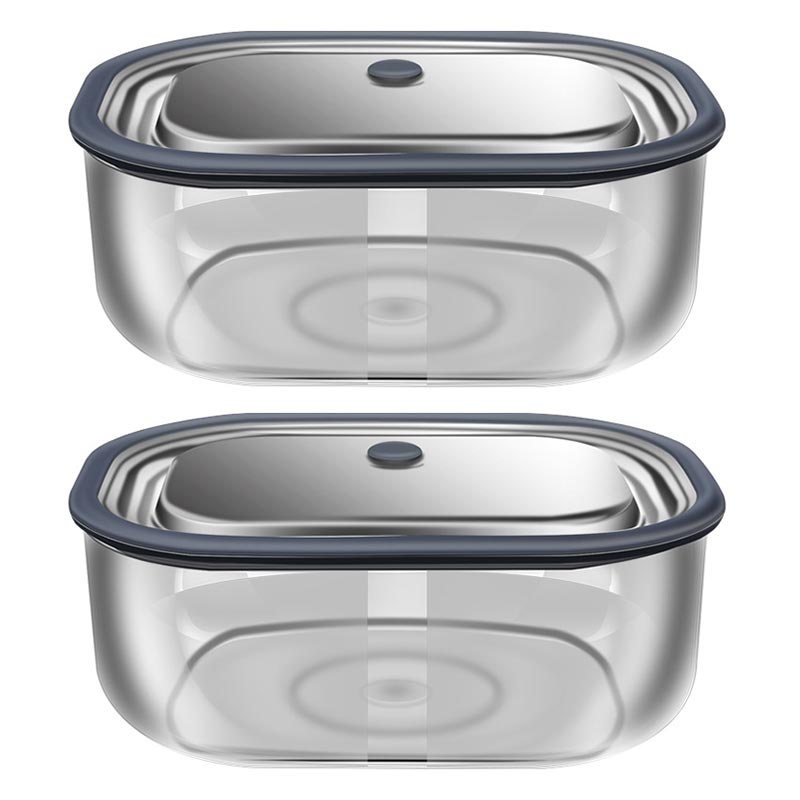 Food Storage Quart - Kotak makan siang persegi panjang kaca