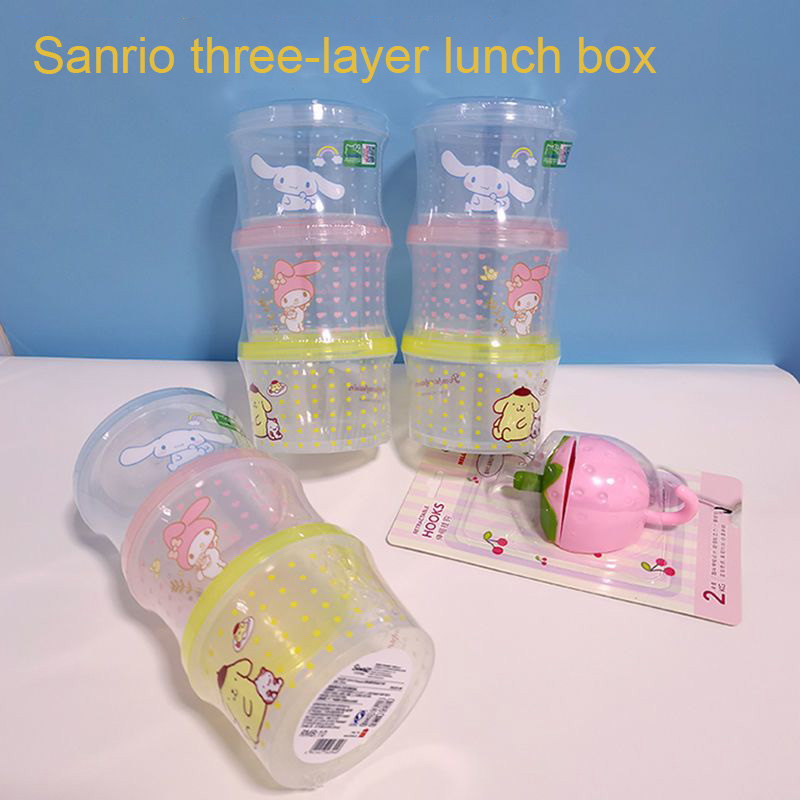 Food Storage Quart - Set Kotak Bento Kitty 3 Buah