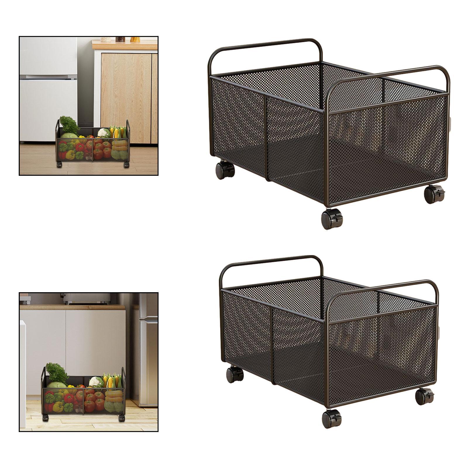 Keranjang Penyimpanan Besi Rus - Food Storage On Wheels ulasan dan harga