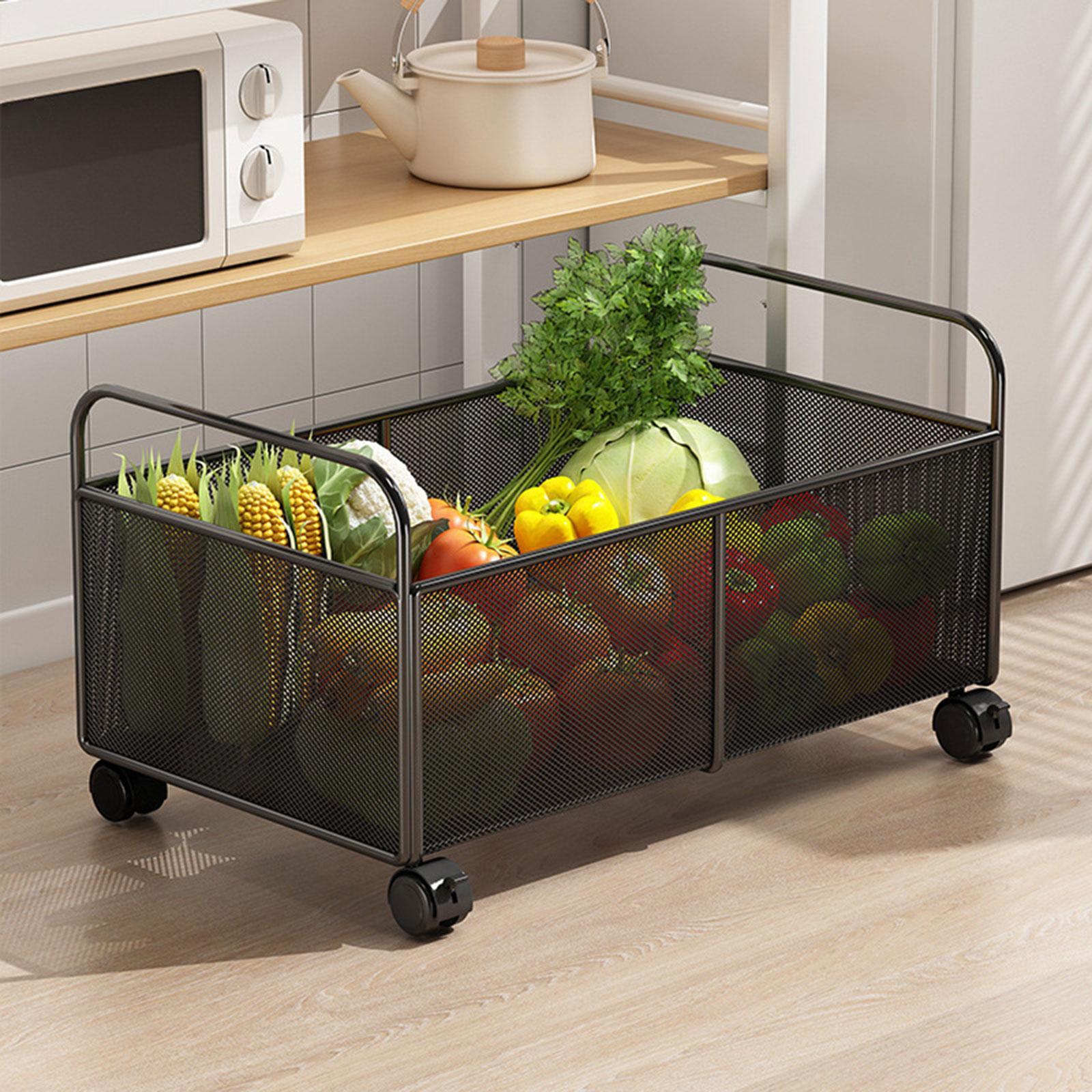 Keranjang Penyimpanan Besi Rus - Food Storage On Wheels ulasan dan harga