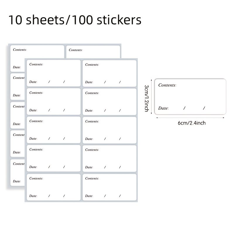100 Buah/10 Lembar Label Freez - Food Storage Labels ulasan dan harga