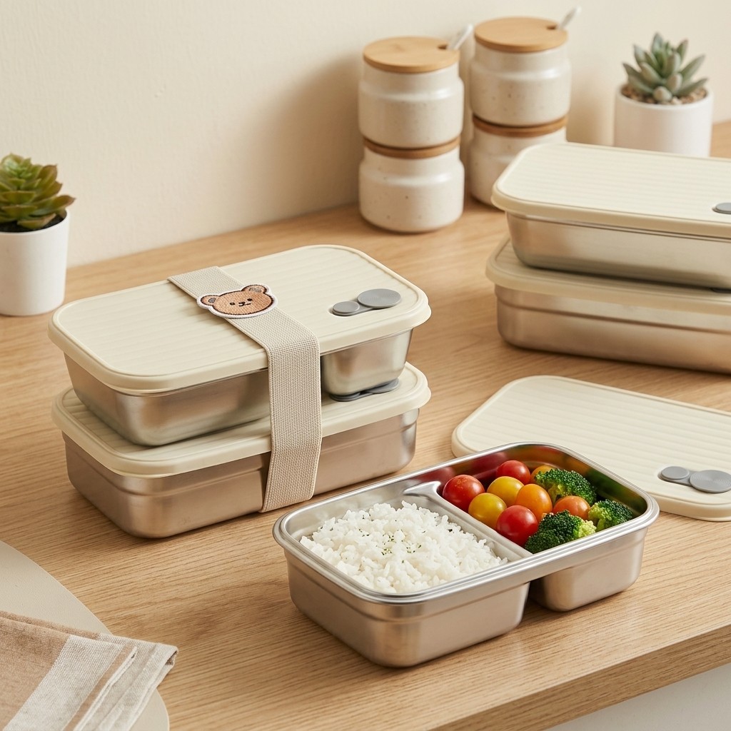Kotak Bento Stainless Steel, K - Food Storage 30 Years ulasan dan harga