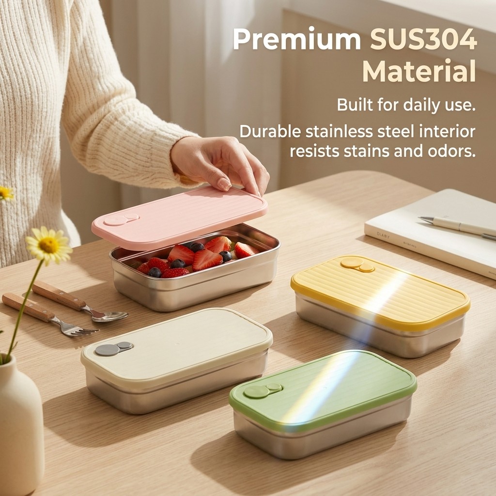 Kotak Bento Stainless Steel, K - Food Storage 30 Years ulasan dan harga