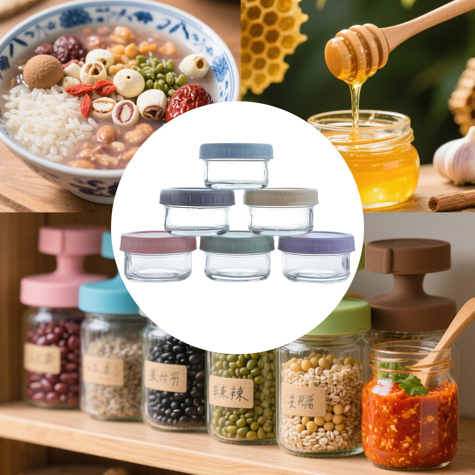 Stoples Kaca Mini dengan Tutup - Food Storage Glass Container Set ulasan dan harga