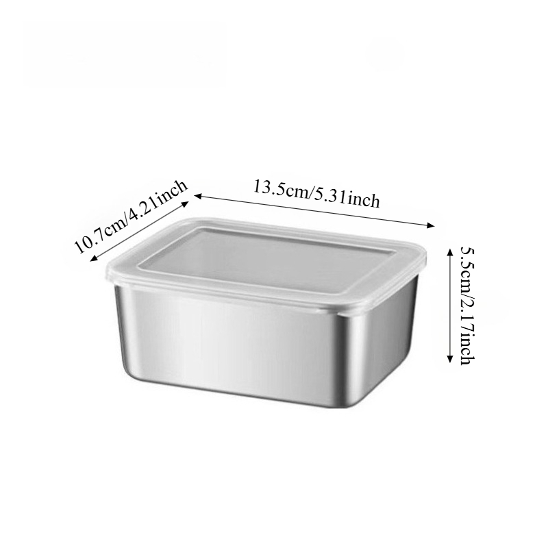 3/6Pcs Wadah Penyimpanan Makan - Food Storage Box Stainless Steel ulasan dan harga
