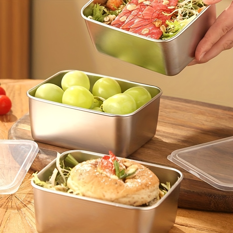 3/6Pcs Wadah Penyimpanan Makan - Food Storage Box Stainless Steel ulasan dan harga