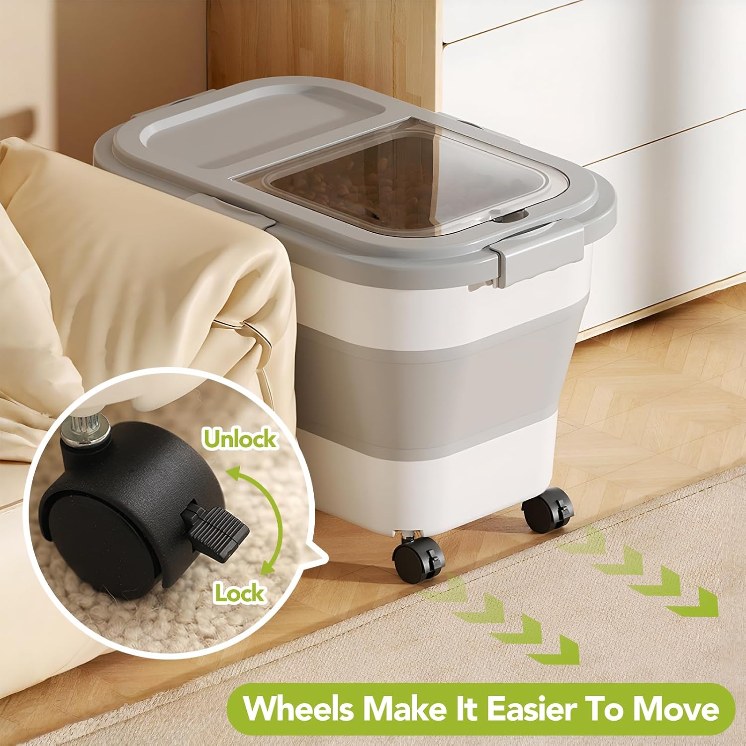 Tempat Penyimpanan Makanan Anj - Food Storage On Wheels ulasan dan harga