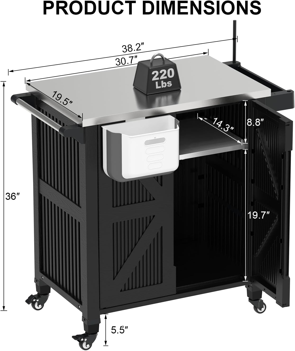 Gerobak Panggangan Luar Ruanga - Food Storage On Wheels ulasan dan harga