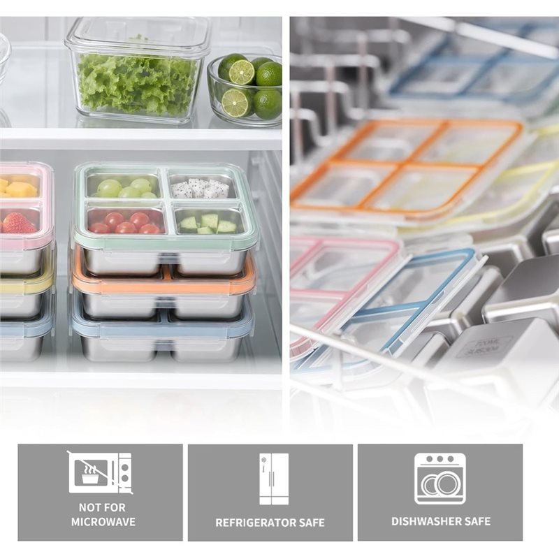 GIGI 4Pack Wadah Makanan Ringa - Food Storage Box Stainless Steel ulasan dan harga