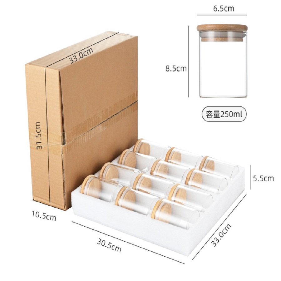 Toples penyimpanan kaca kedap  - Food Storage Glass Container Set ulasan dan harga