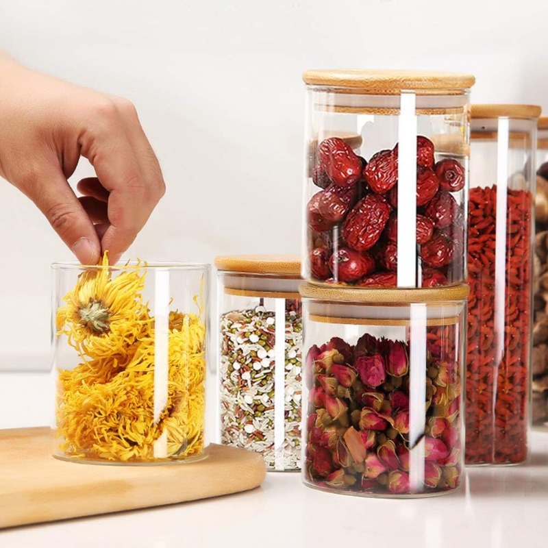 Set 12 Stoples Kaca dengan Tut - Food Storage Glass Container Set ulasan dan harga