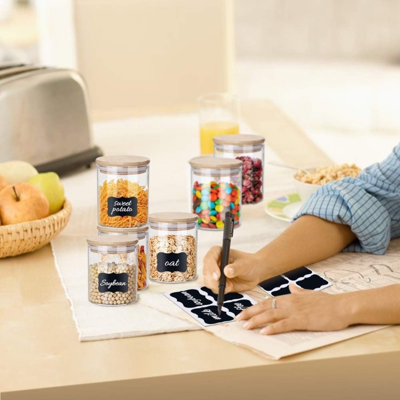 Set 12 Stoples Kaca dengan Tut - Food Storage Glass Container Set ulasan dan harga