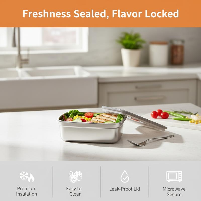 Kotak Makan Siang Berkemah Baj - Food Storage Box Stainless Steel ulasan dan harga