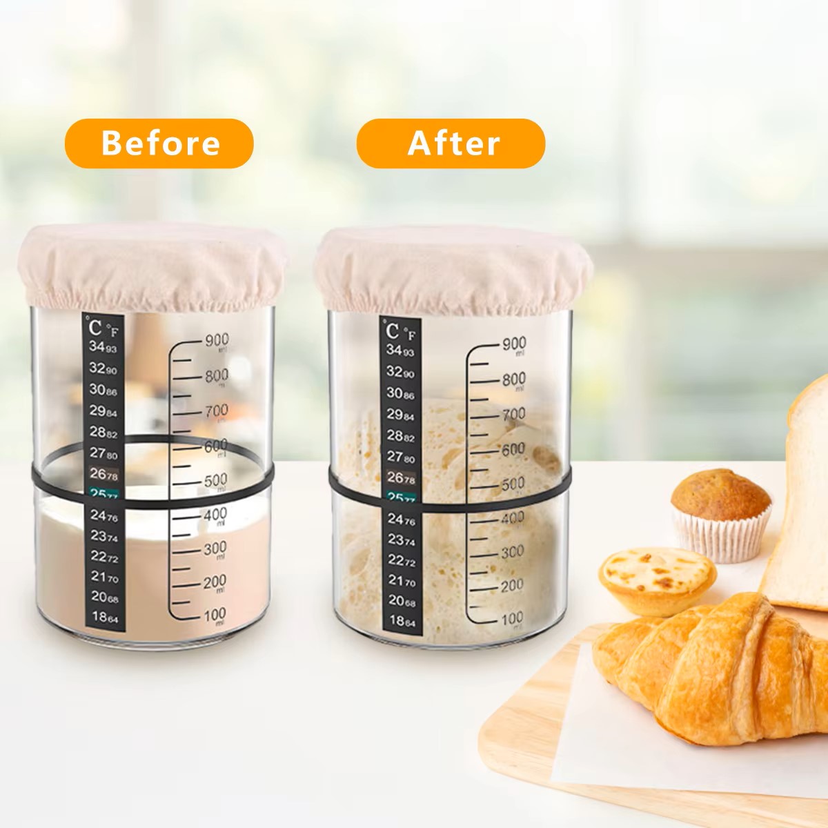 Set Stoples Starter Sourdough  - Food Storage Glass Container Set ulasan dan harga