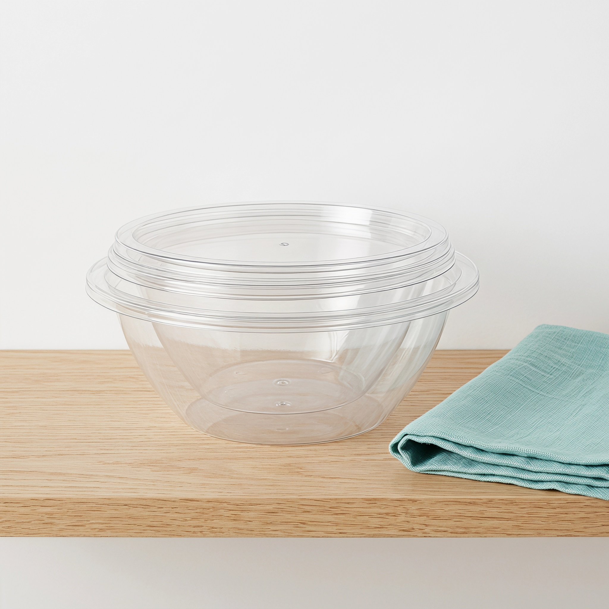 2 Set Mangkuk Pencampur Salad  - Food Storage Plastic Container ulasan dan harga