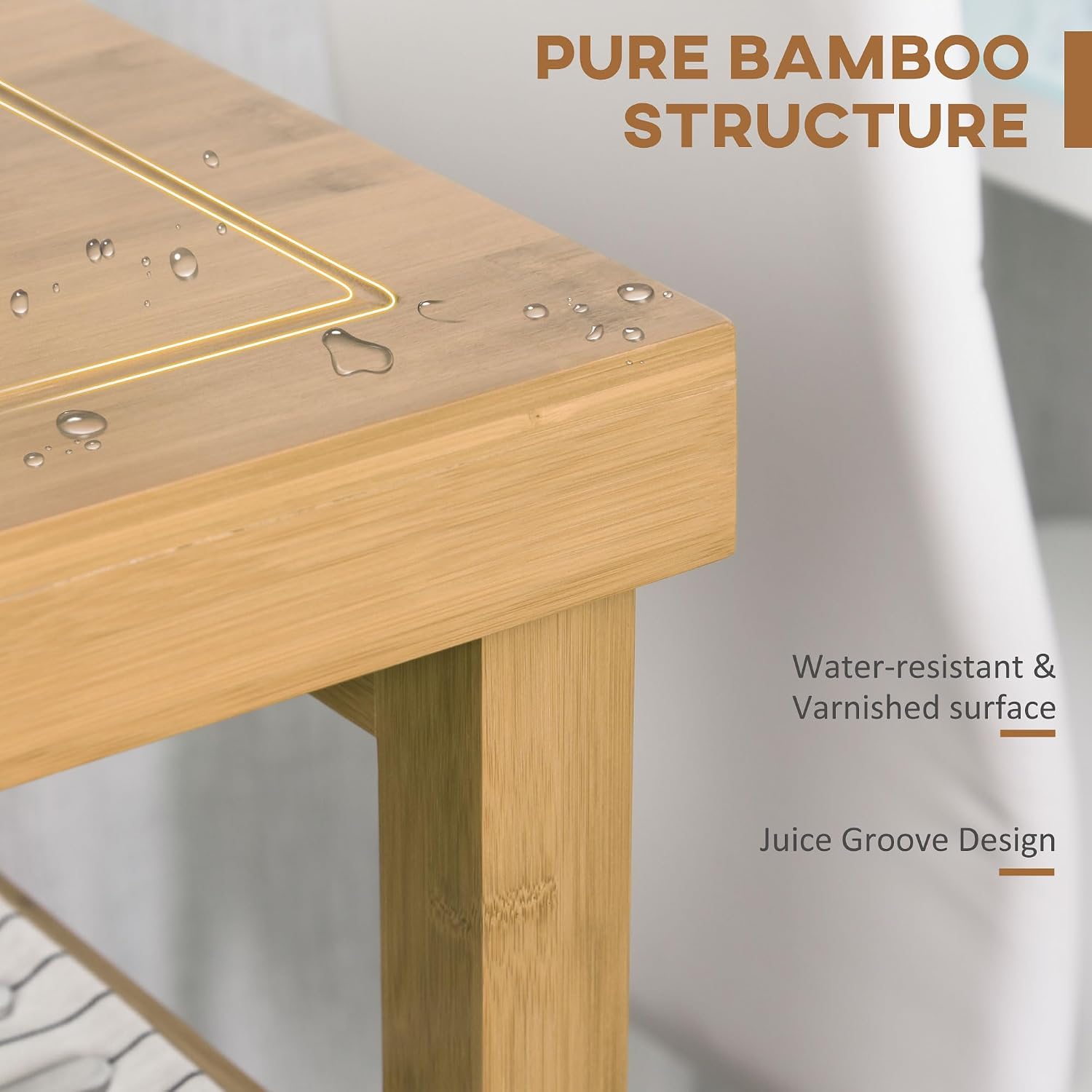 Troli Dapur Bambu Beroda Denga - Food Storage On Wheels ulasan dan harga